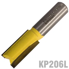 PRO-TECH STRAIGHT BIT 9/16' (14.3MM) X 1 1/4'(31.8MM) TWO FLUTE 1/2' SHANK KP206L