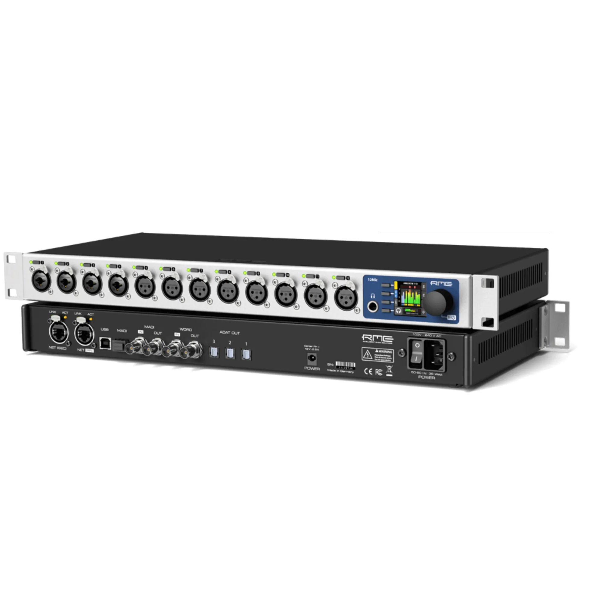 RME 12Mic 12-channel Network Controllable Microphone Preamp