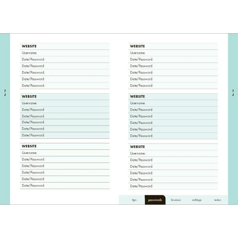 Rockpoint Internet Password Logbook