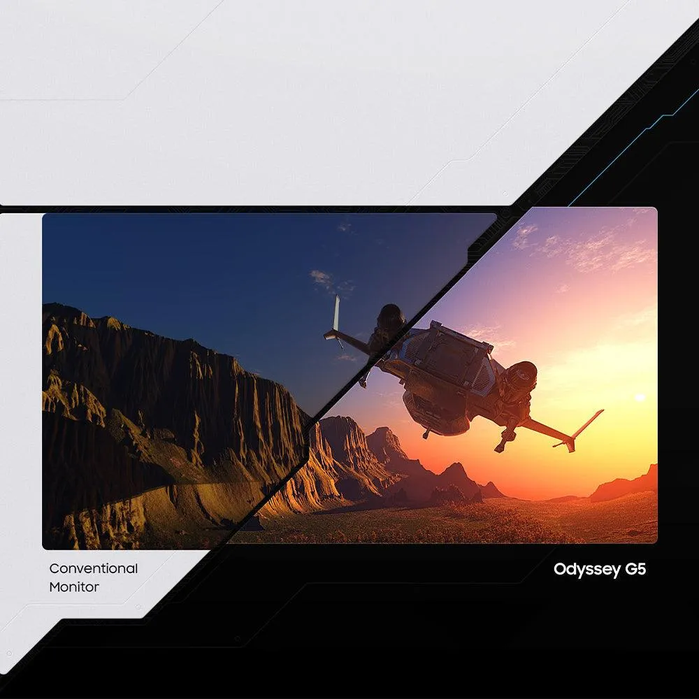 Samsung Odyssey G5 C27G55TQBM 27 Inch VA WQHD Curved Gaming Monitor 144Hz