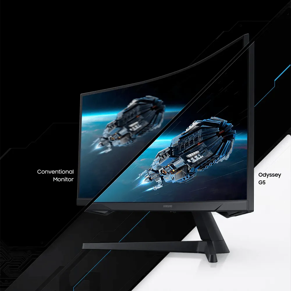 Samsung Odyssey G5 LC27G55TQWM 27 Inch VA WQHD Curved Gaming Monitor 144Hz