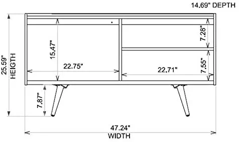 Scandinavian Mid-Century Modern TV Console