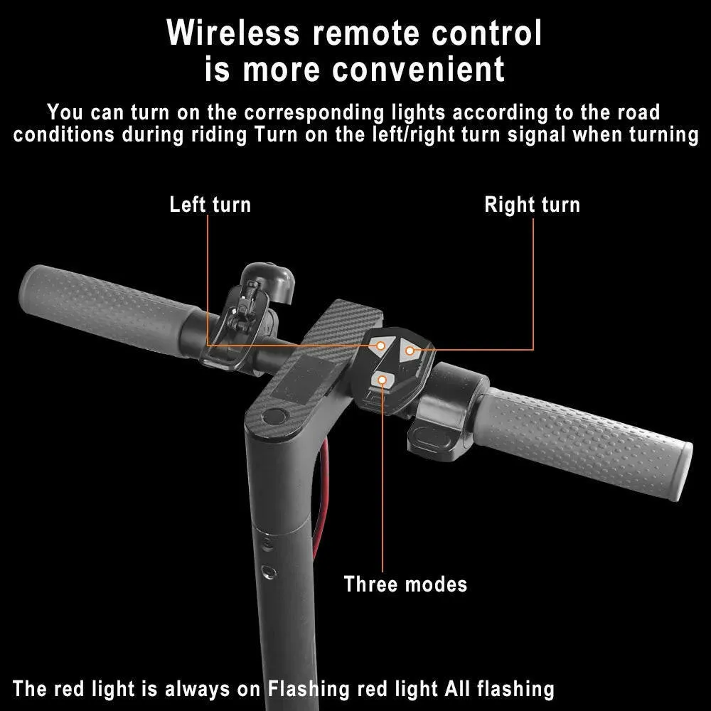 Scooter Turning Signal Light Wireless Remote Control E-Scooter for Xiaomi MI3 M365 1S Pro2 Pro Usb Rechargeable Led Warning Lamp