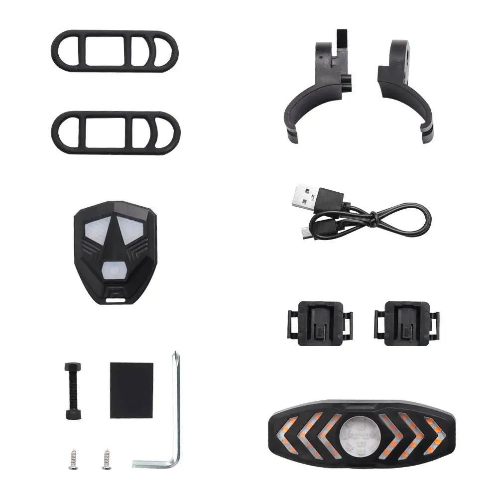 Scooter Turning Signal Light Wireless Remote Control E-Scooter for Xiaomi MI3 M365 1S Pro2 Pro Usb Rechargeable Led Warning Lamp