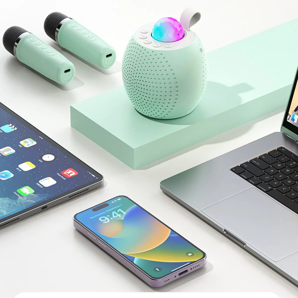Sing A Song Karaoke Player With Dual Microphone And Bluetooth Speaker