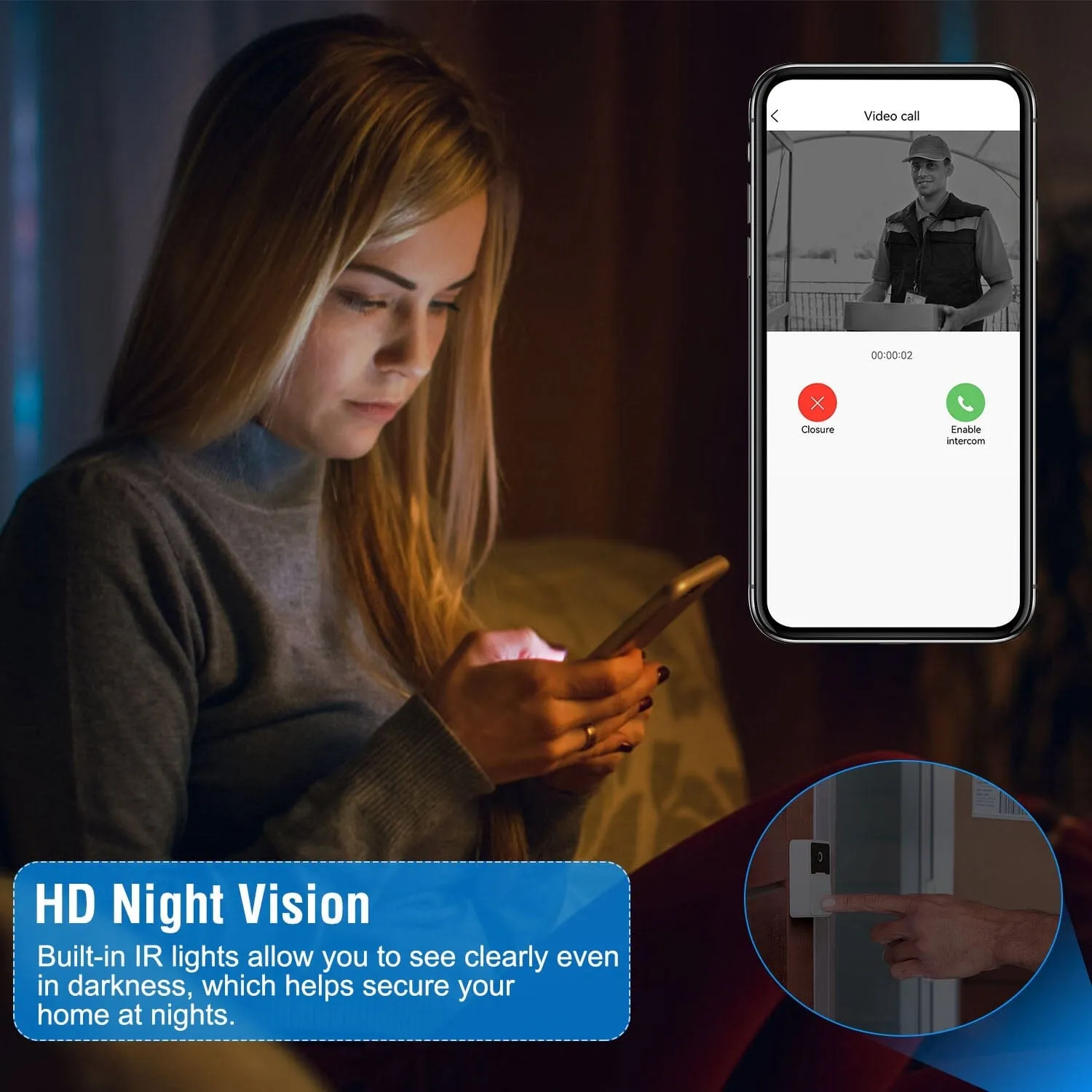 Smart Wireless Wi-Fi Video Security Doorbell