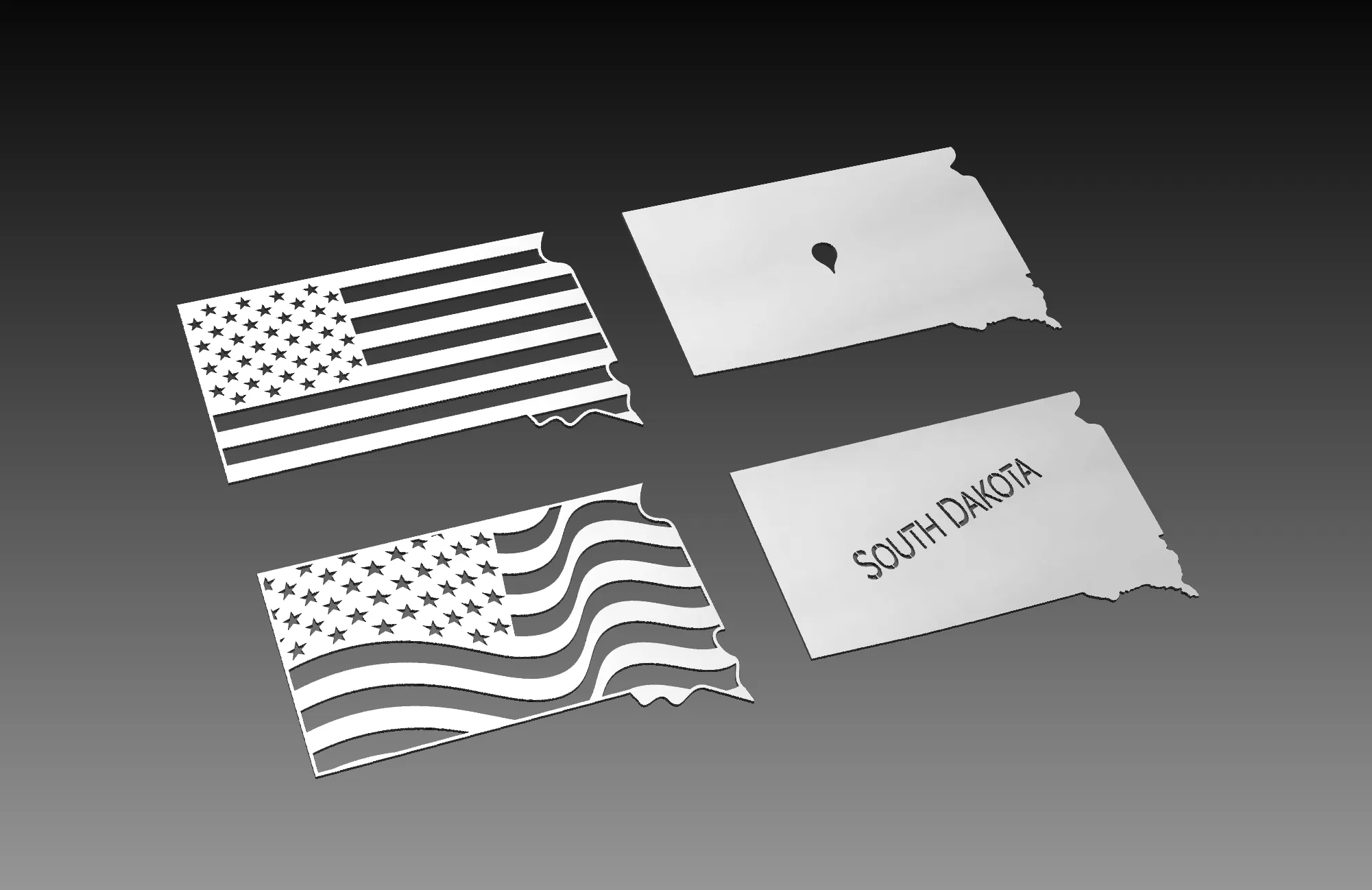 South Dakota Theme - DXF Cut Ready File Collection