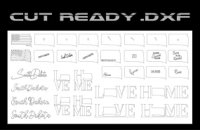 South Dakota Theme - DXF Cut Ready File Collection