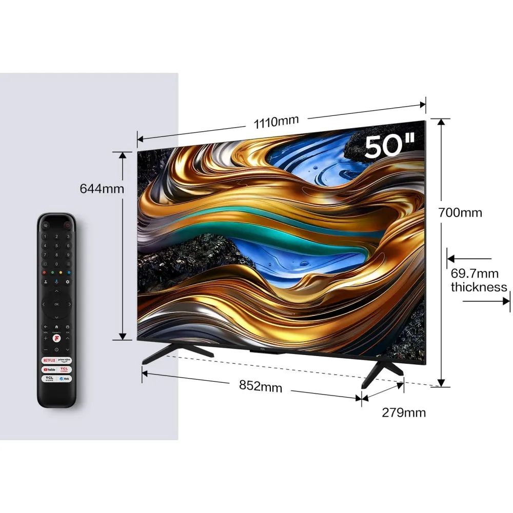 TCL 50P755K 50 Inch P755K 4K UHD HDR LED Smart Android TV 2024