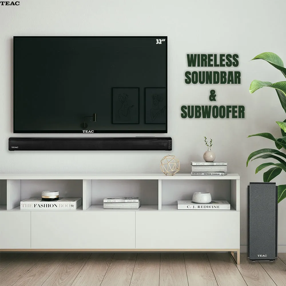 Teac 2.1CH Soundbar with Wireless Subwoofer 94cm SB21204WS