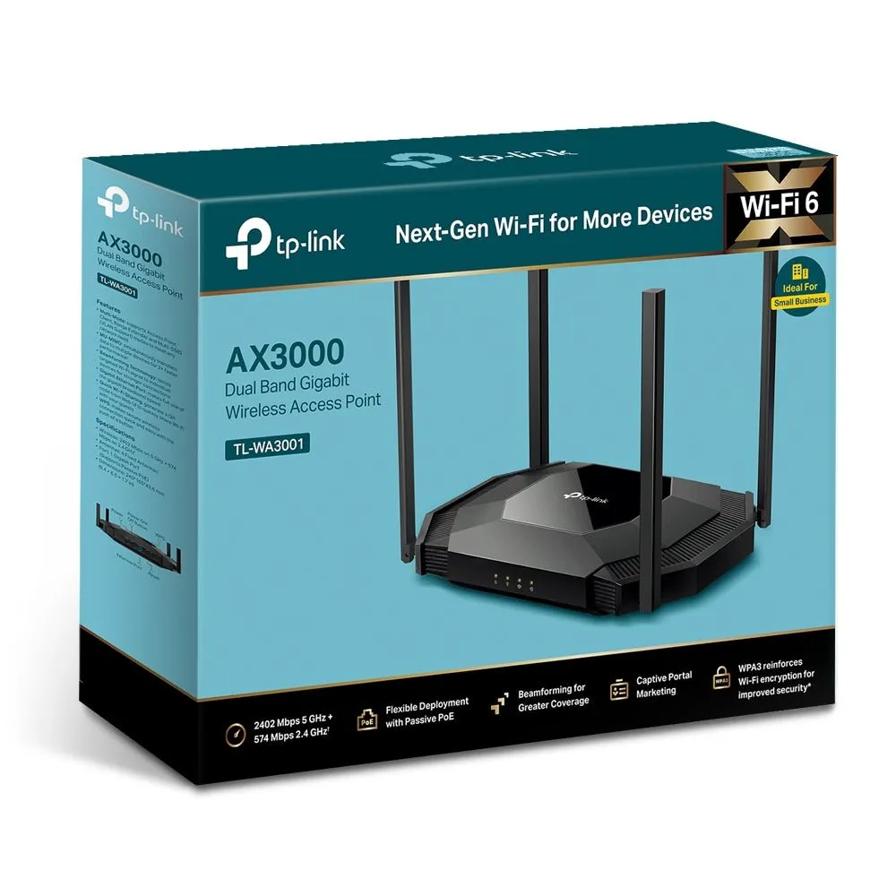 TP-Link AX3000 Gigabit Wi-Fi 6 Access Point - TL-WA3001