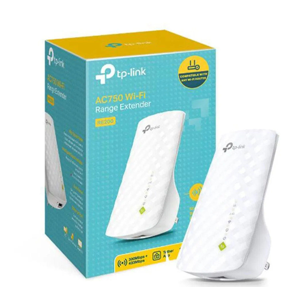 TP-Link RE200 Wi-Fi Range Extender 1Port 750Mbps
