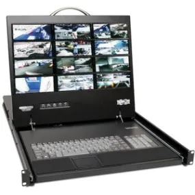 Tripp Lite by Eaton NetCommander 16-Port Cat5 KVM over IP Switch - 19 in. LCD, 1 Remote   1 Local User, 1U Rack-Mount, TAA