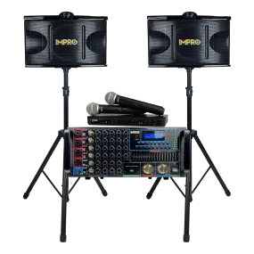Ultra Elite Bundle with Mixing Amplifier, Speakers, SHURE BLX288 Microphones, and Accessories (4 items)