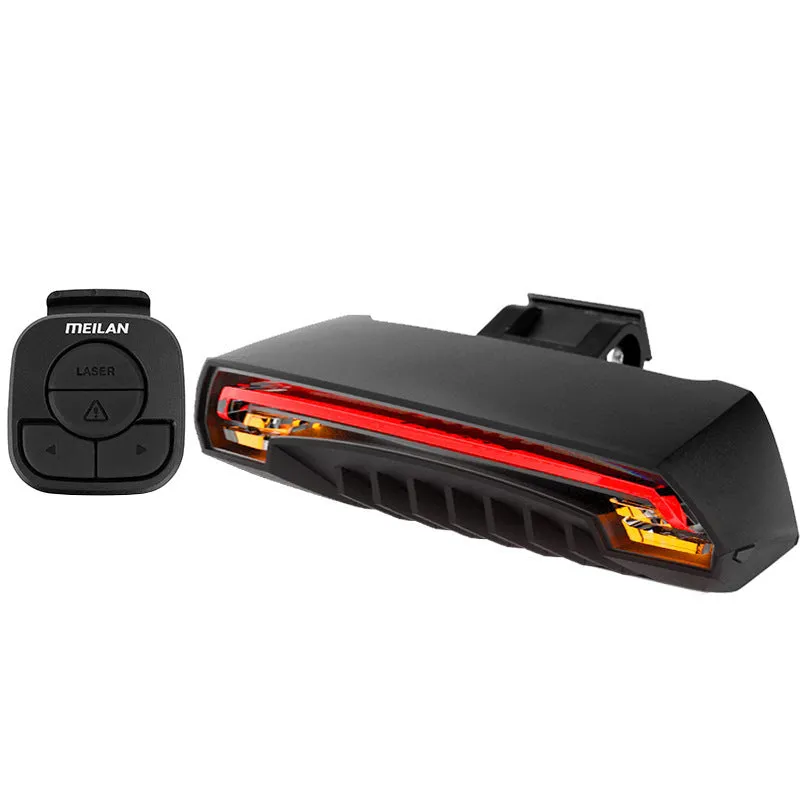 USB charging-80 lumens Bicycle Remote Laser Safety Light Turn Signal