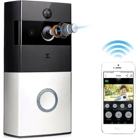 Video Smart Doorbell 720P HD Wifi Security Camera w/8G Memory Card