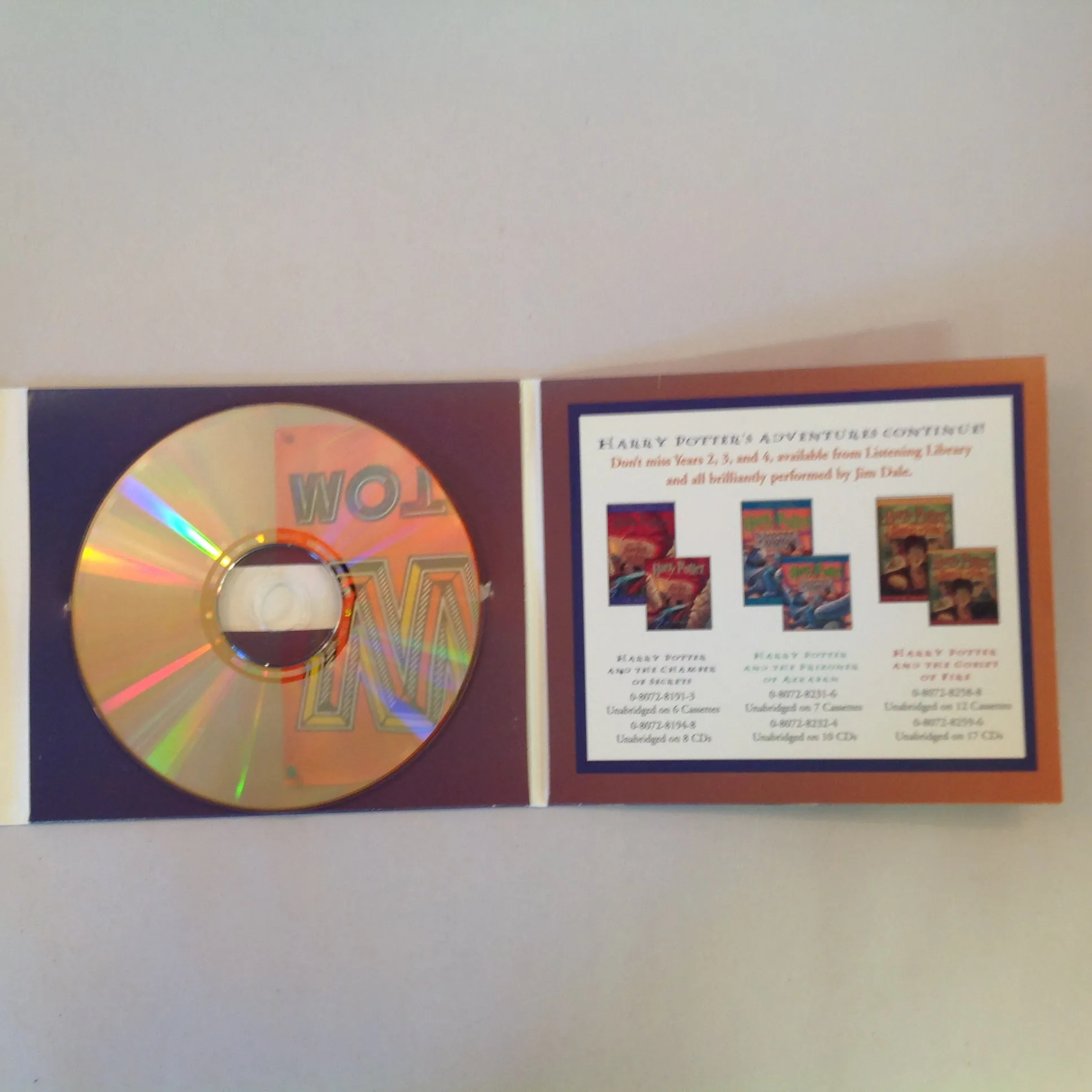 Vintage 1999 Harry Potter and the Sorcerer's Stone Audio Book 7 CD Set