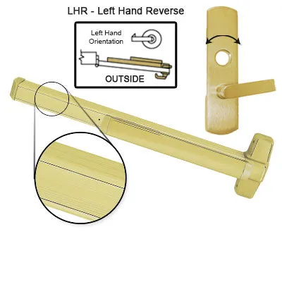 Von Duprin EL99L NL Electrified Latch Retraction Panic Bar With Lever Trim Rigid Night Latch