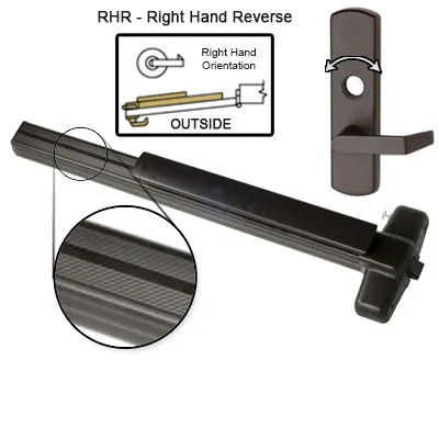 Von Duprin EL99L NL Electrified Latch Retraction Panic Bar With Lever Trim Rigid Night Latch