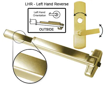 Von Duprin ELRX98L Electrified Latch Retraction With Rex Switch Panic Bar With Lever Trim