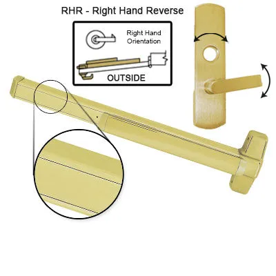 Von Duprin ELRX98L Electrified Latch Retraction With Rex Switch Panic Bar With Lever Trim