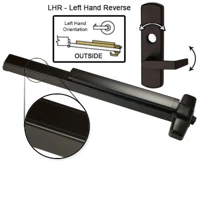 Von Duprin ELRX98L Electrified Latch Retraction With Rex Switch Panic Bar With Lever Trim