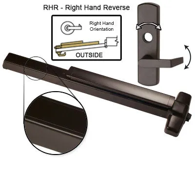 Von Duprin ELRX98L Electrified Latch Retraction With Rex Switch Panic Bar With Lever Trim