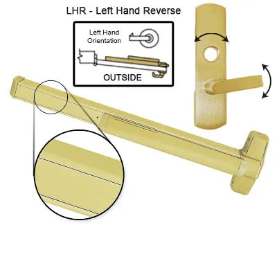 Von Duprin ELRX98L Electrified Latch Retraction With Rex Switch Panic Bar With Lever Trim