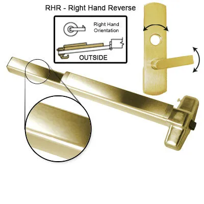 Von Duprin ELRX98L Electrified Latch Retraction With Rex Switch Panic Bar With Lever Trim