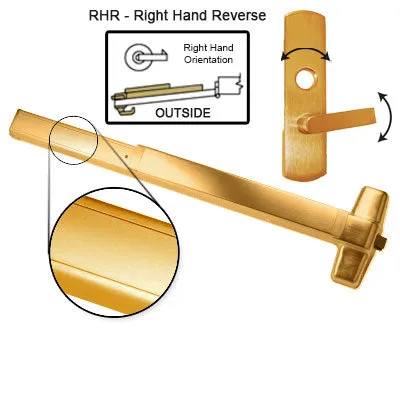 Von Duprin ELRX98L Electrified Latch Retraction With Rex Switch Panic Bar With Lever Trim