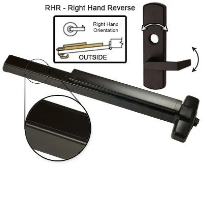 Von Duprin ELRX98L Electrified Latch Retraction With Rex Switch Panic Bar With Lever Trim