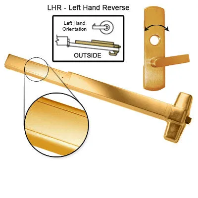 Von Duprin ELRX98L NL Electrified Latch Retraction With Rex Switch Panic Bar With Lever Trim Rigid Night Latch