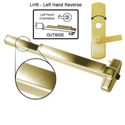 Von Duprin ELRX98L NL Electrified Latch Retraction With Rex Switch Panic Bar With Lever Trim Rigid Night Latch