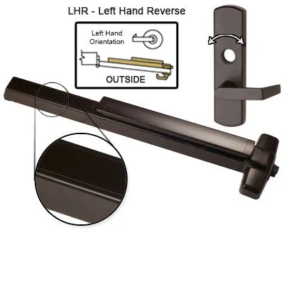 Von Duprin ELRX98L NL Electrified Latch Retraction With Rex Switch Panic Bar With Lever Trim Rigid Night Latch