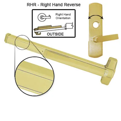 Von Duprin ELRX98L NL Electrified Latch Retraction With Rex Switch Panic Bar With Lever Trim Rigid Night Latch