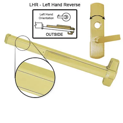 Von Duprin ELRX98L NL Electrified Latch Retraction With Rex Switch Panic Bar With Lever Trim Rigid Night Latch