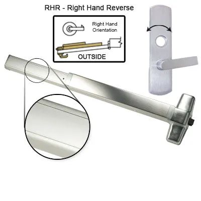 Von Duprin ELRX98L NL Electrified Latch Retraction With Rex Switch Panic Bar With Lever Trim Rigid Night Latch