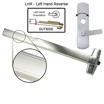 Von Duprin ELRX98L NL Electrified Latch Retraction With Rex Switch Panic Bar With Lever Trim Rigid Night Latch