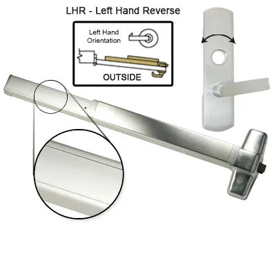 Von Duprin ELRX98L NL Electrified Latch Retraction With Rex Switch Panic Bar With Lever Trim Rigid Night Latch