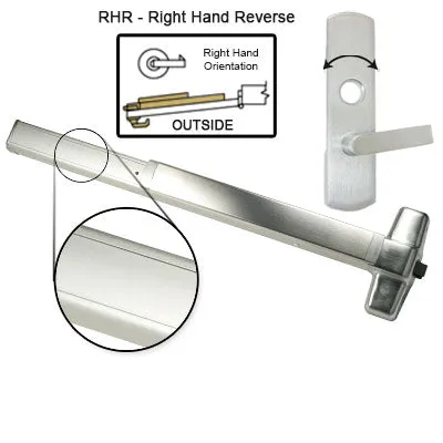 Von Duprin ELRX98L NL Electrified Latch Retraction With Rex Switch Panic Bar With Lever Trim Rigid Night Latch