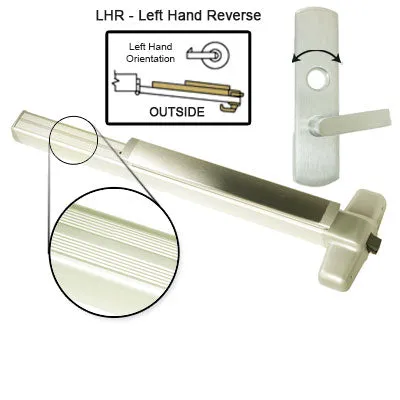 Von Duprin QEL99L NL Quiet Electrified Latch Retraction Panic Bar With Lever Trim Rigid Night Latch