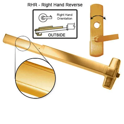 Von Duprin QELRX98L NL Quiet Electrified Latch Retraction With Rex Switch Panic Bar With Night Lever