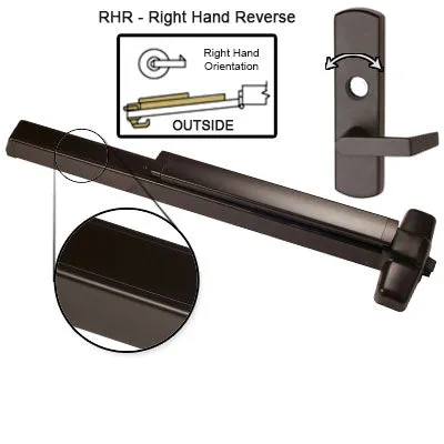 Von Duprin QELRX98L NL Quiet Electrified Latch Retraction With Rex Switch Panic Bar With Night Lever