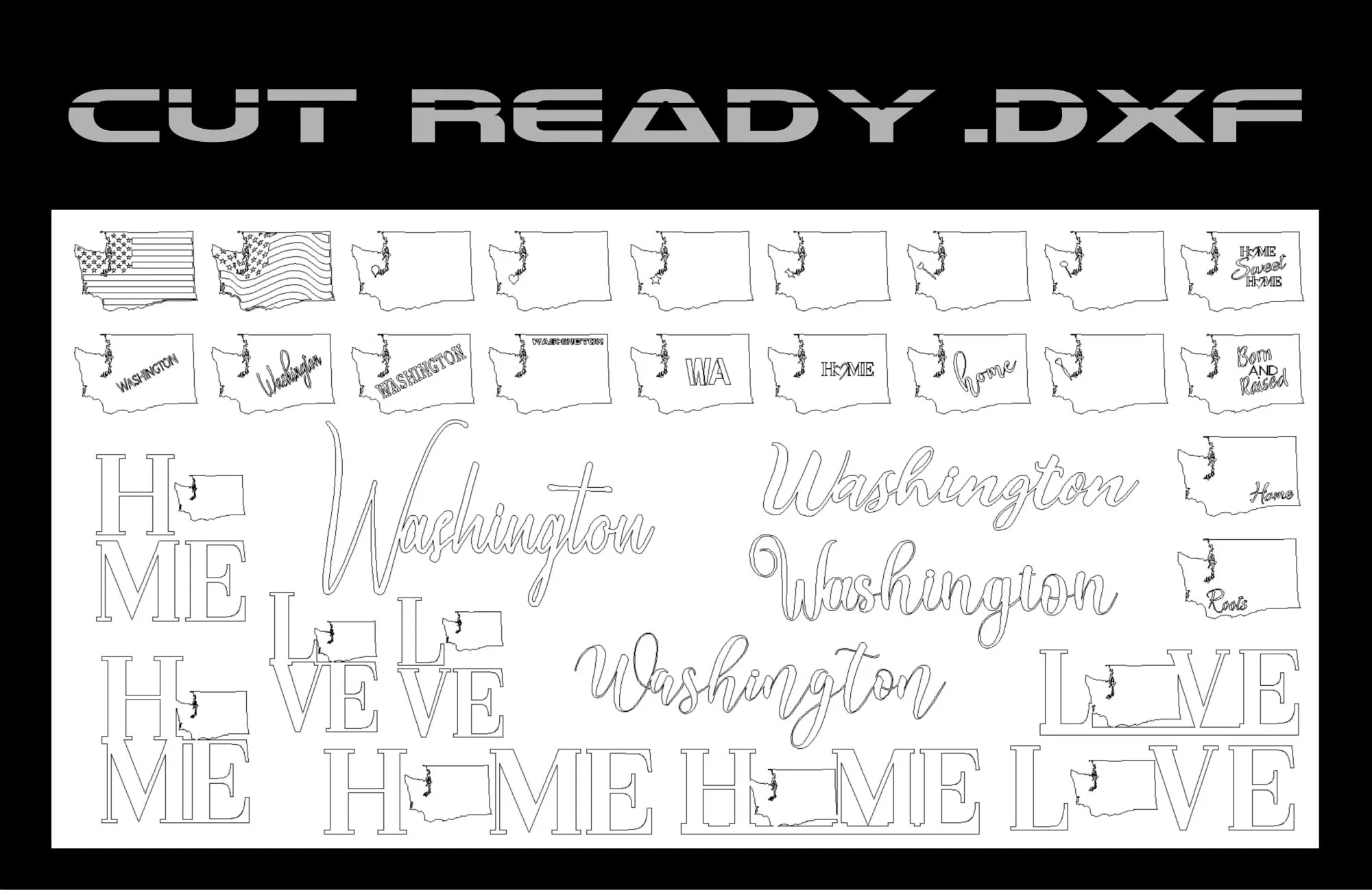 Washington Theme - Cut Ready File Collection