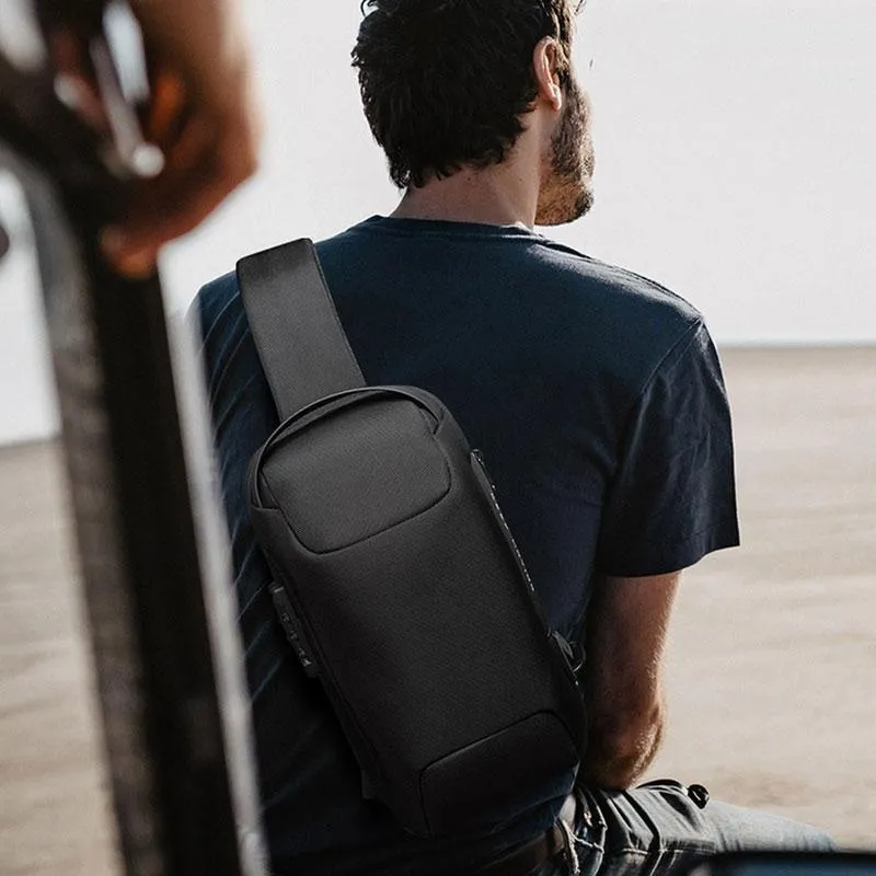 Waterproof Sling Bag With USB Charging Port
