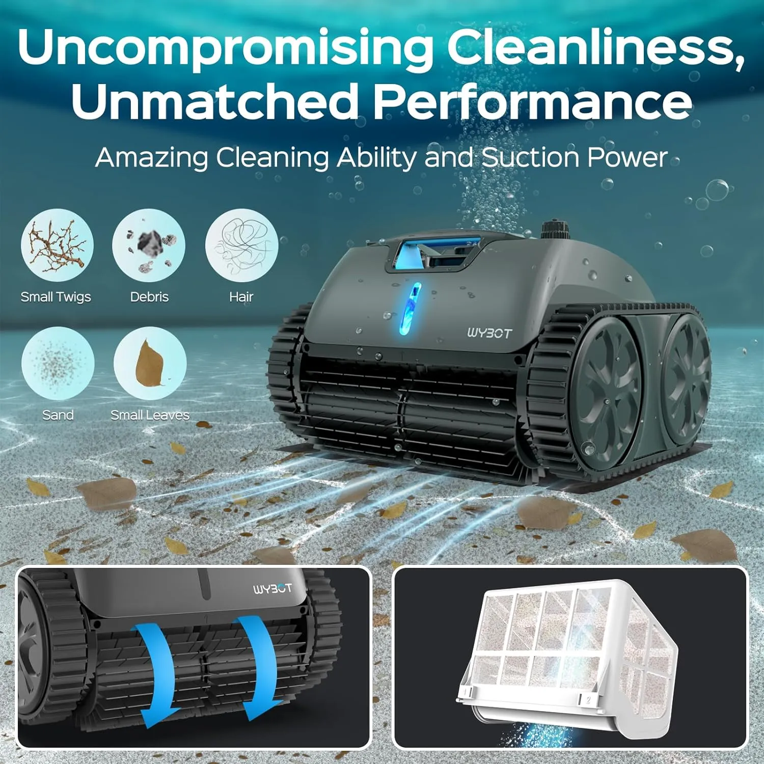 WYBOT C1 Max Cordless Robotic Pool Cleaner
