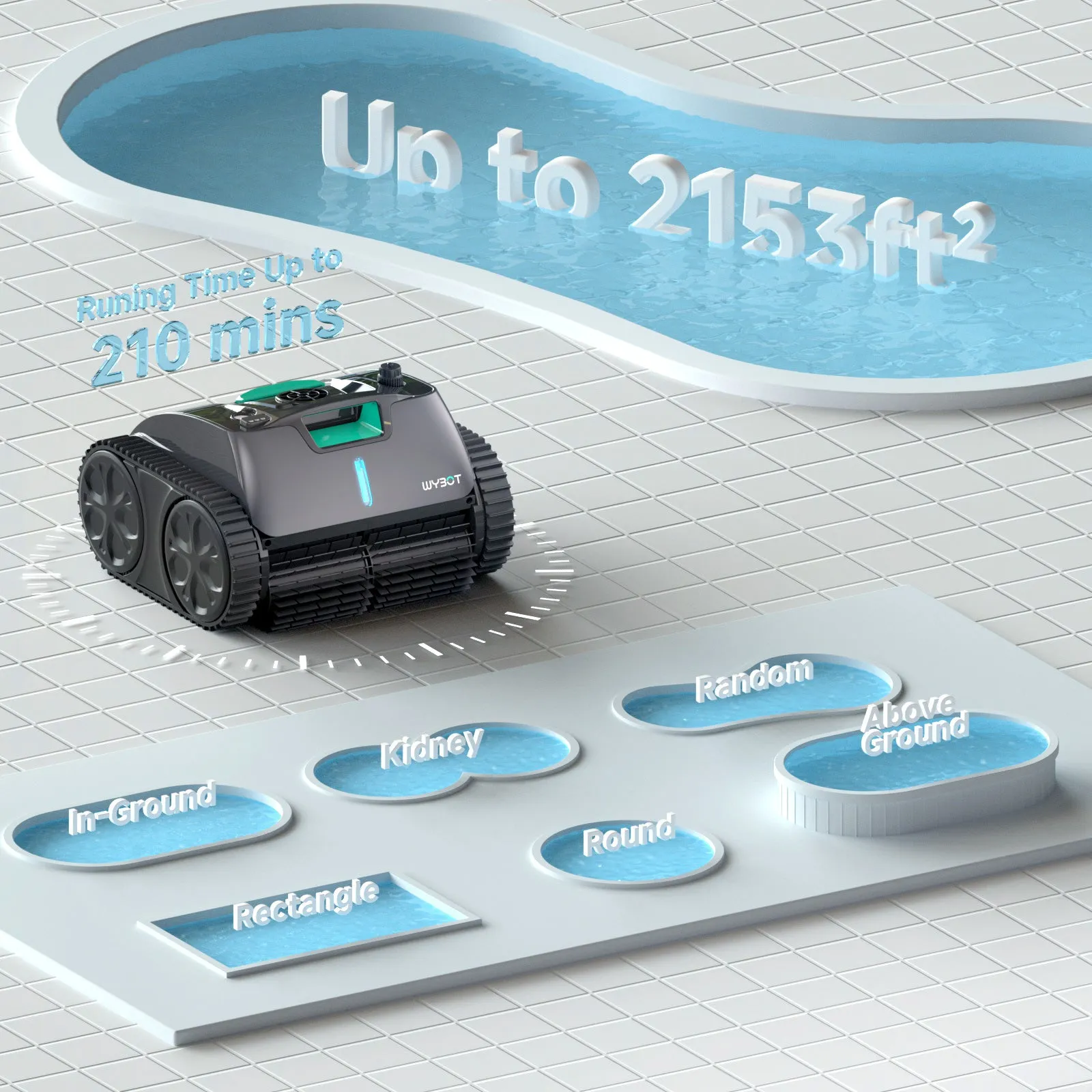 WYBOT C1 Max Cordless Robotic Pool Cleaner